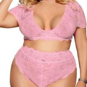 Ready To Ship, Pink Lingerie, Set Lingerie, Soft Pink Lingerie, Lace